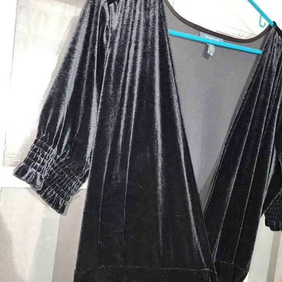 Modcloth Womens Blue Velour Wrap Maxi‎ Dress 1X - Picture 3 of 5